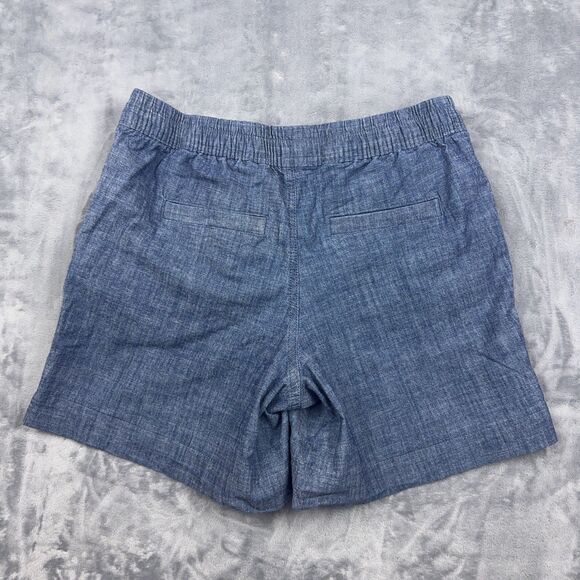 L.L. Bean Lakewashed Dock Shorts Womens Size 4 Blue Chambray Favorite Fit - Picture 2 of 10